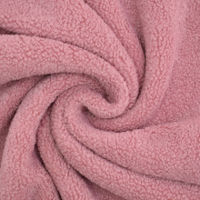 vieux rose | Tissu bouclette maille tricot fin uni, vieux rose