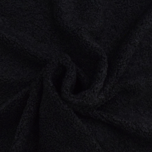 noir | Tissu bouclette fin uni, noir