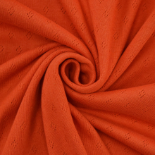 donkeroranje | Fijngebreide jersey Ajour, donkeroranje