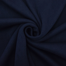 marineblauw | Fijngebreide jersey Ajour, marineblauw