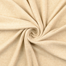 beige | Tissu jersey maille tricot fin melange, crème