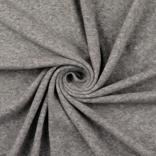 gris clair | Tissu jersey maille tricot fin melange, gris clair