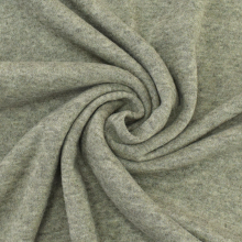 vert gris | Tissu maille tricot fin double face, vert gris chiné
