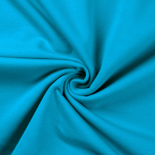 turquoise | French Terry opgeruwd, turquoise