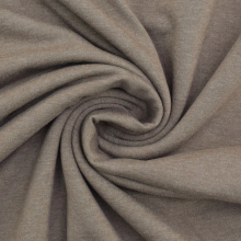 taupe meliert | French Terry Uni angeraut, taupe meliert