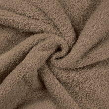 donkertaupe | Badstof effen, donkertaupe