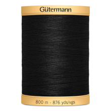 zwart | Gütermann C NE 50 Katoen garen 800 m, zwart