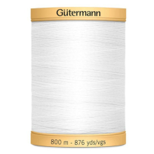 wit | Gütermann C NE 50 Katoen garen 800 m, wit (800)