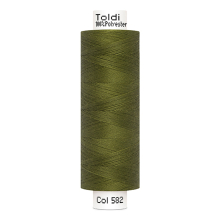 vert olive | Bobine fil à coudre Gütermann 500m polyester Toldi, (582) vert olive