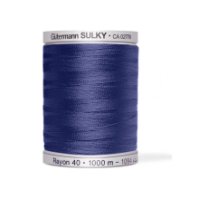 bleu | Fil à broder mouliné Gütermann Rayon 40 1000 m, bleu