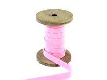 rose | Cordon tressé plat coton 1,7 cm/ lacet sweat capuche, rose