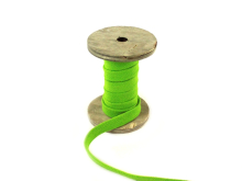 vert citron | Cordon tressé plat coton 1,7 cm/ lacet sweat capuche, vert citron