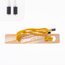 jaune moutarde | Cordon de serrage coton 5mm x 1,15m, avec embouts/ cordon sweat, jaune moutarde