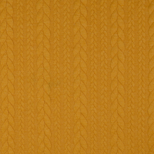 jaune maïs | Tissu jersey jacquard torsadé tressé, jaune maïs