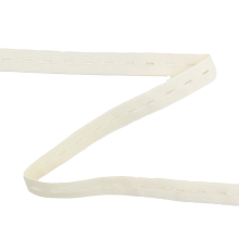 crème | Ruban élastique boutonnière 15 mm, crème