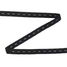 noir | Ruban élastique boutonnière 15 mm, noir
