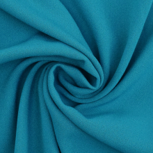 bleu pétrole | Tissu crêpe georgette uni, bleu pétrole