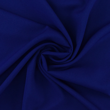 bleu royal | Tissu crêpe georgette uni, bleu royal