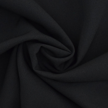 noir | Tissu crêpe georgette uni, noir