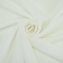 blanc cassé | Tissu crêpe georgette uni, blanc cassé