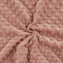 altrosé | Fleece stof Minky Dots, oudrosé