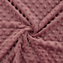 oudroze | Fleece stof Minky Dots, oudroze