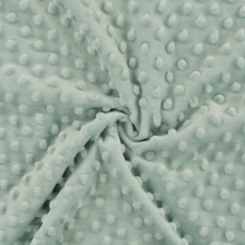 vaalmint | Fleece stof Minky Dots, licht mintgroen