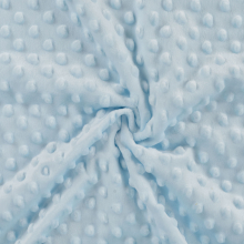 lichtblauw | Gevulde Fleece Minky Dots, licht blauw