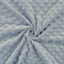 hemelsblauw | Fleece stof Minky Dots, hemelsblauw