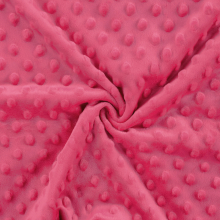 fuchsia | Fleece stof Minky Dots, lichfuchsia