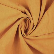 currykleurig | Linnen mix stonewashed, currykleurig