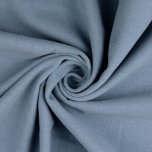 bleu fumée | Tissu viscose polyester pour manteau uni, bleu fumé