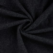 antraciet | Merino wol fleece uni, antracietgrijs