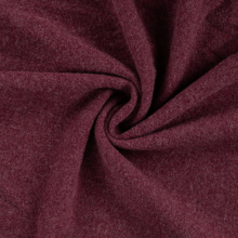 wijnrood | Merino wol fleece uni, wijnrood