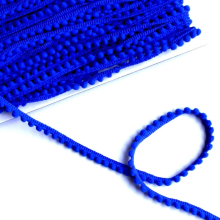 blau | Mini Pomponborte, royalblau 10 mm