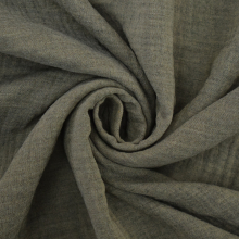 taupe | Katoenen mousseline double gauze Melange, taupe