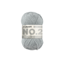 argent | Pelote de laine coton & kapok myboshi No.2 laine d'été, 50g, argent