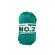 vert émeraude | Pelote de laine coton & kapok myboshi No.2 laine d'été, 50g, émeraude