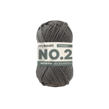 gris d'encre | Pelote de laine coton & kapok myboshi No.2 laine d'été, 50g, gris d'encre