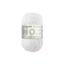 blanc | Pelote de laine coton & kapok myboshi No.2 laine d'été, 50g, blanc