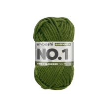 vert chasse | Pelote de laine merino & polyacrylique myboshi No.1, 50g, vert de chasse