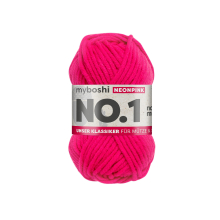 rose fuchsia fluo | Pelote de laine merino & polyacrylique myboshi No.1, 50g, fuchsia fluo