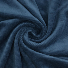 bleu foncé | Tissu nicki jersey velours côtelé, bleu foncé