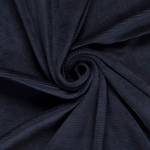 bleu marine | Tissu nicki jersey velours côtelé, bleu marine