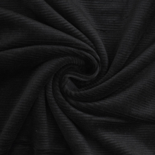 noir | Tissu nicki jersey velours côtelé, noir