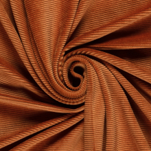 terracotta | Tissu nicki jersey velours côtelé, terracotta