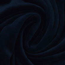 donkerblauw | Nicky velours uni, donkerblauw