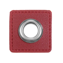 bordeauxrood | Eyelet Patch imitatieleer, bordeauxrood