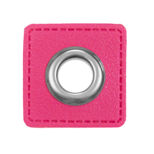 fuchsia | Eyelet Patch imitatieleer, fuchsia