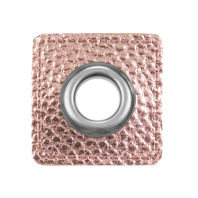 roze | Eyelet Patch imitatieleer, roze, glanzend